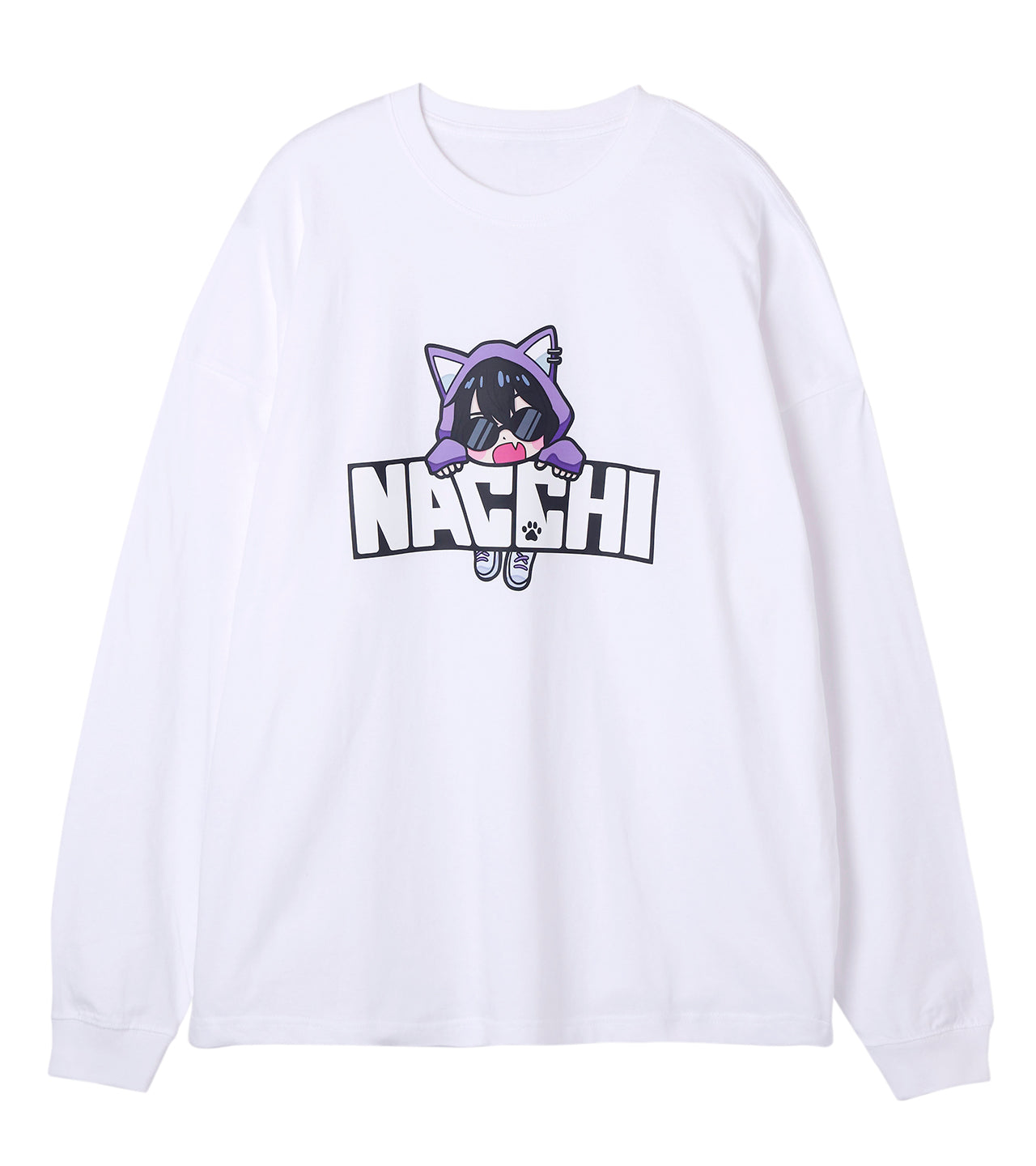 NACCHI - GRAPHIC L/S SHIRTS WHITE
