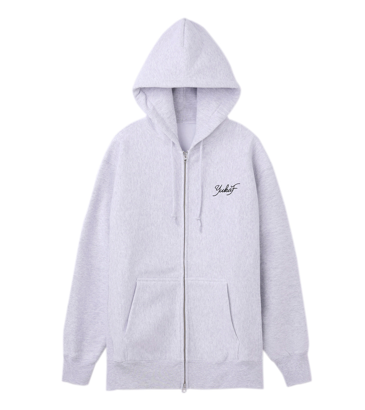 YukaF - PRINTED ZIP HOODIE GRAY