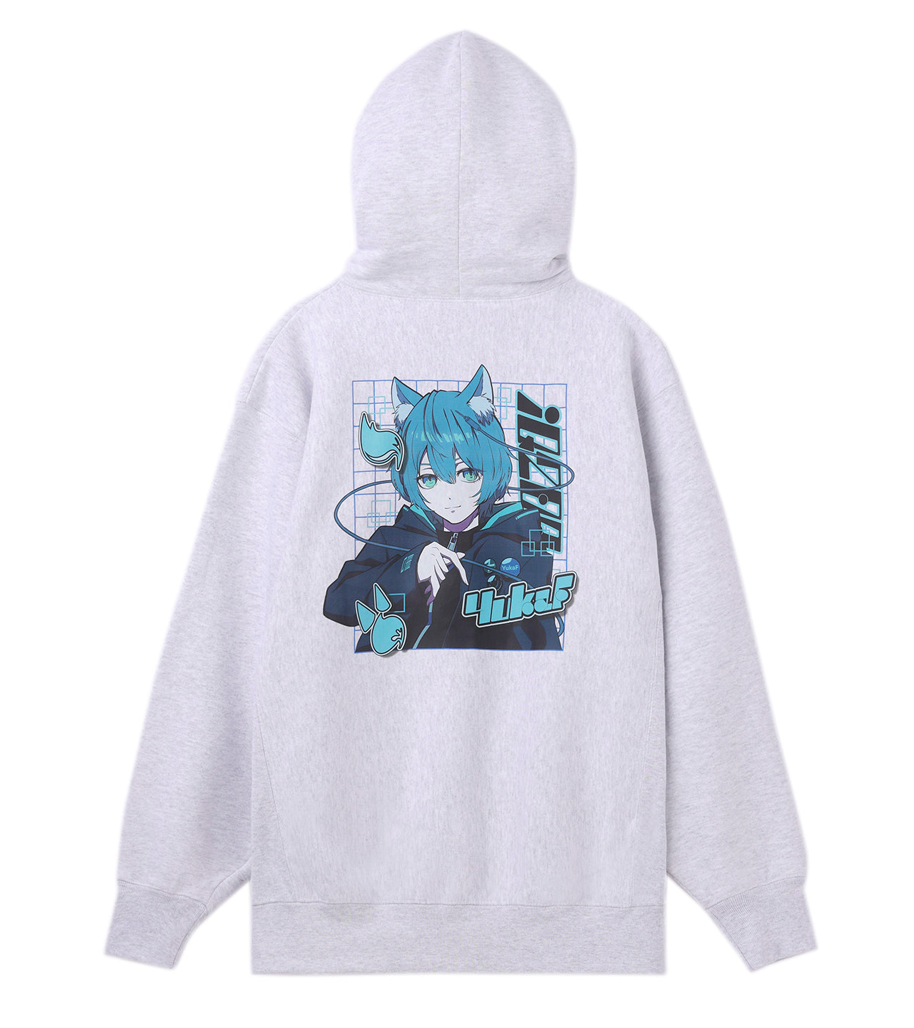YukaF - PRINTED HOODIE GRAY