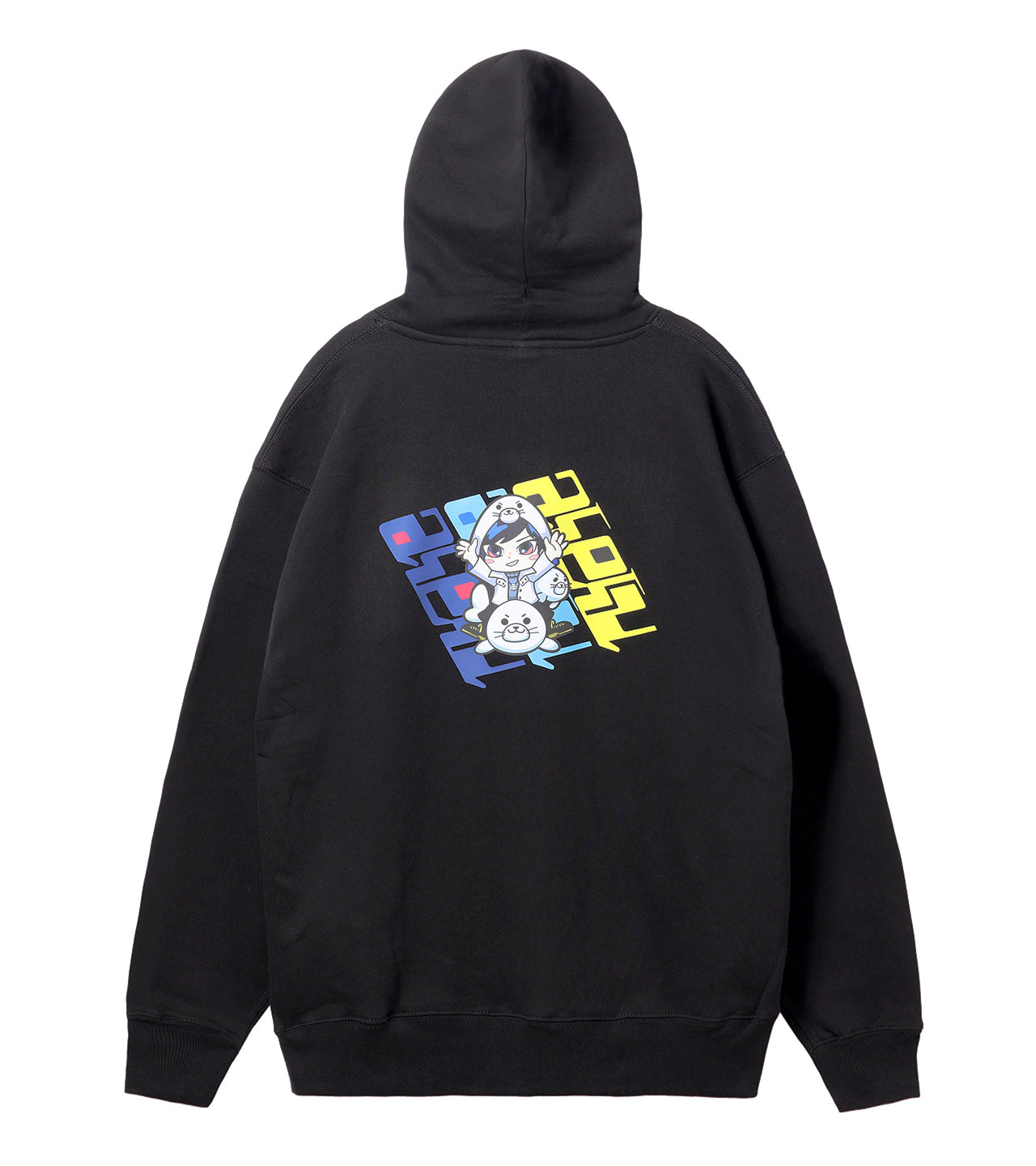 ALELU - PRINTED HOODIE BLACK