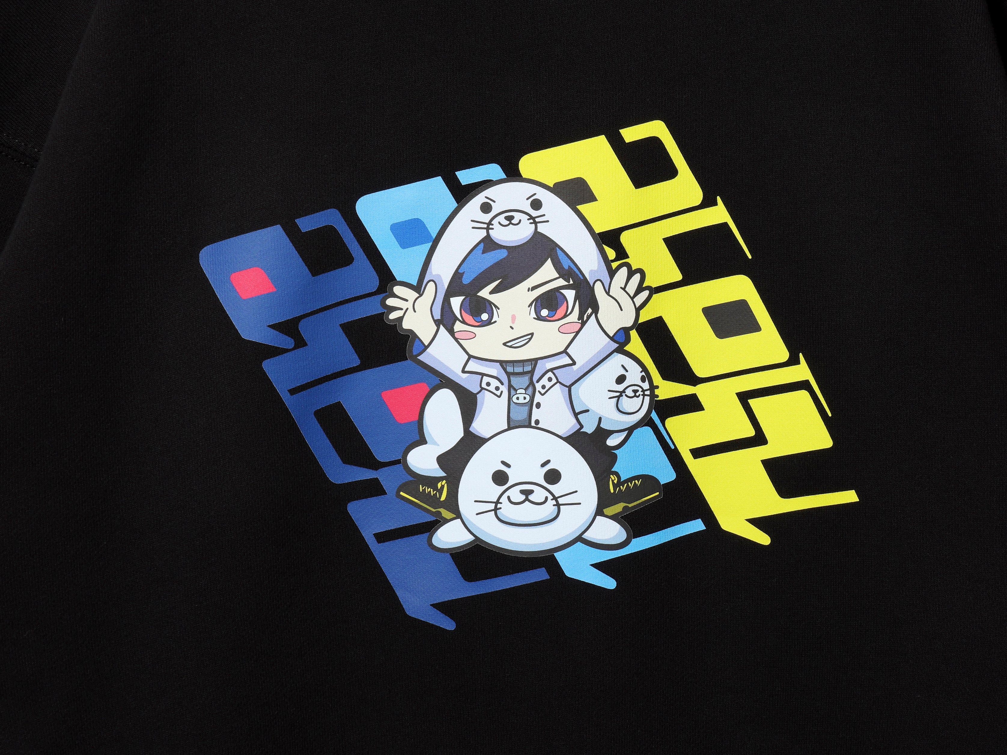 ALELU - PRINTED HOODIE BLACK