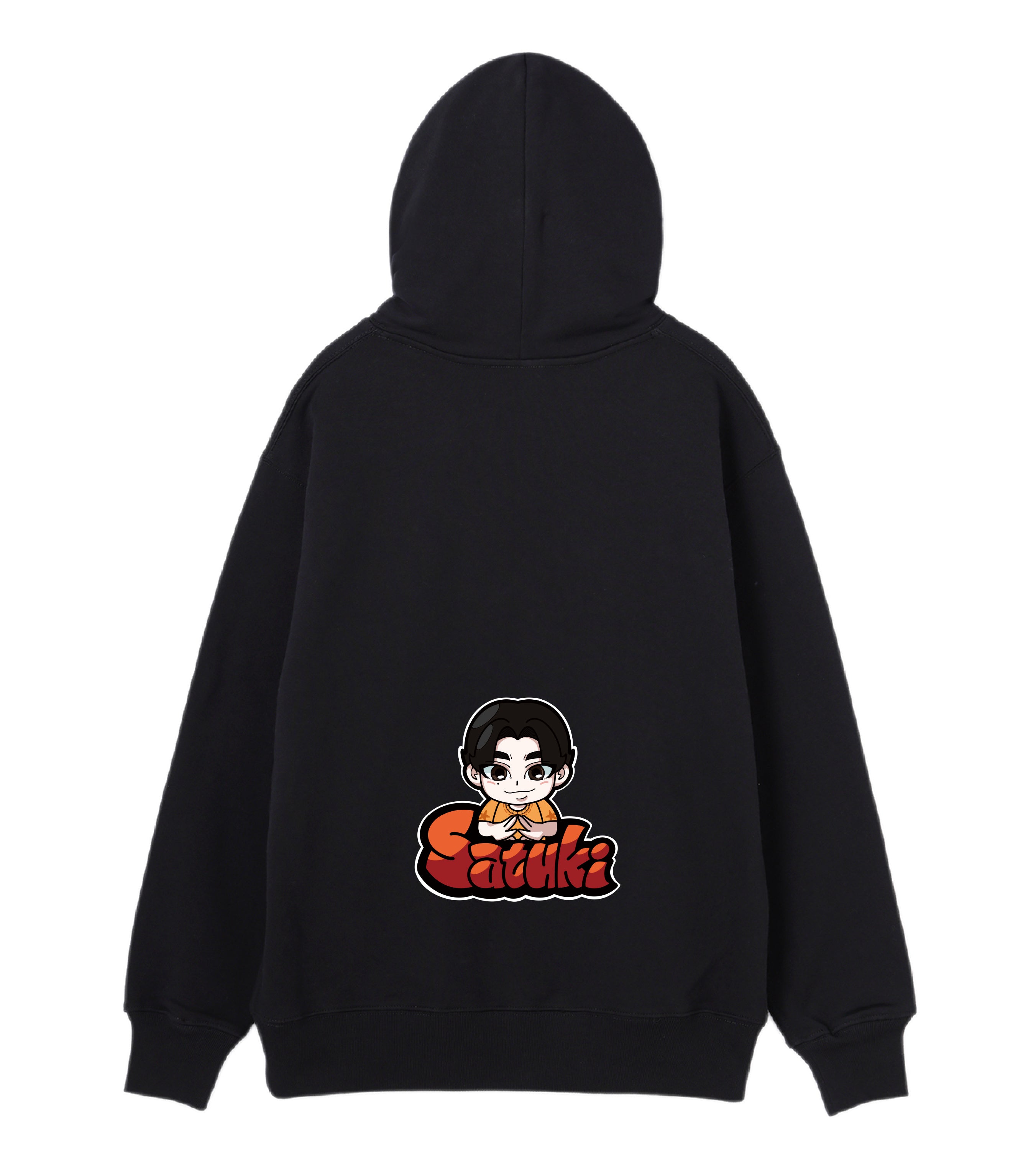 SATUKI-GRAPHIC HOODIE BLACK×ORANGE