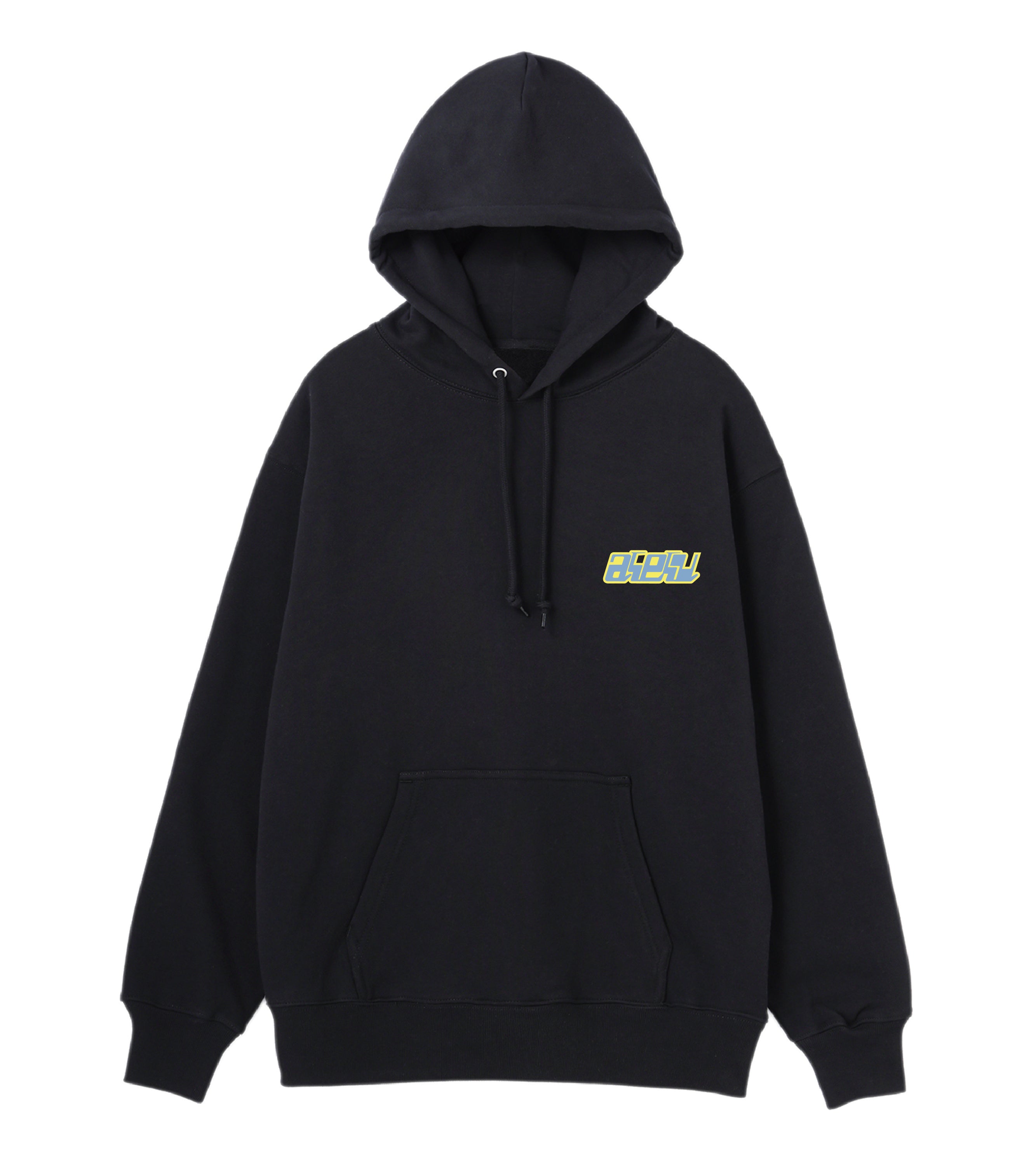 ALELU - PRINTED HOODIE BLACK