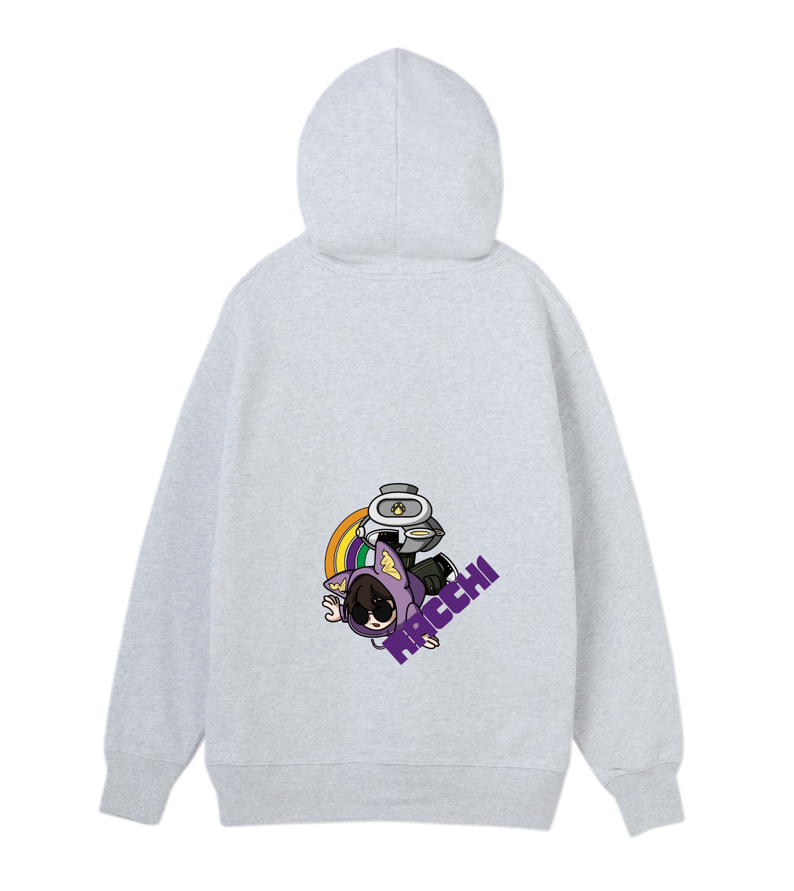 NACCHI-GRAPHIC HOODIE GRAY