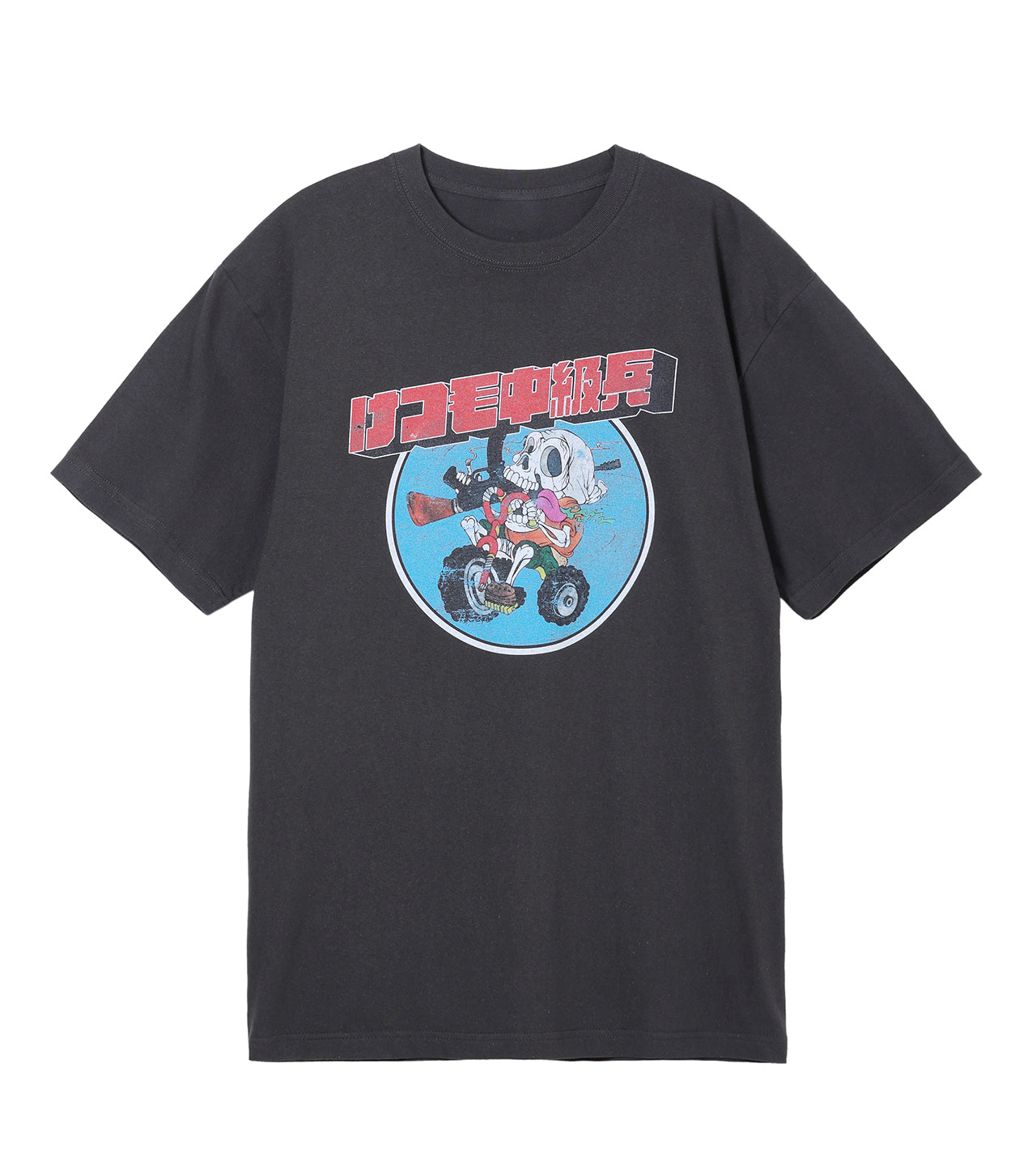 けつ毛中級兵(サイン入り) - GRAPHIC TSHIRT FADE BLACK