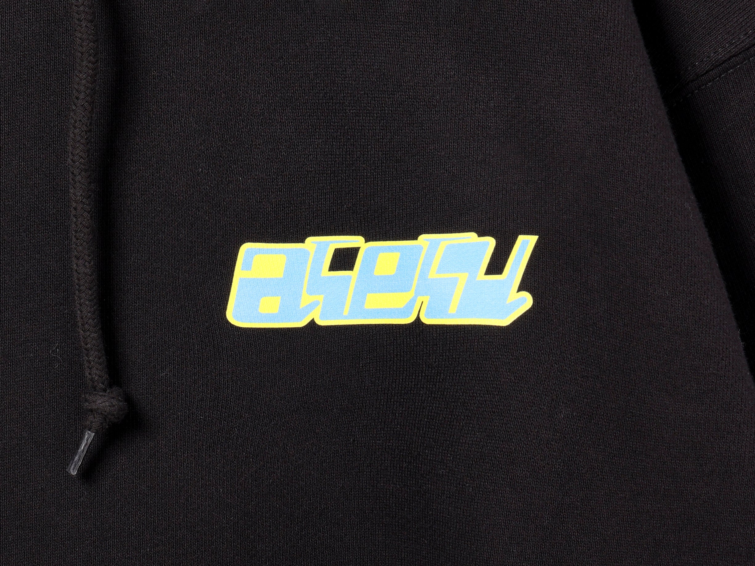 ALELU - PRINTED HOODIE BLACK