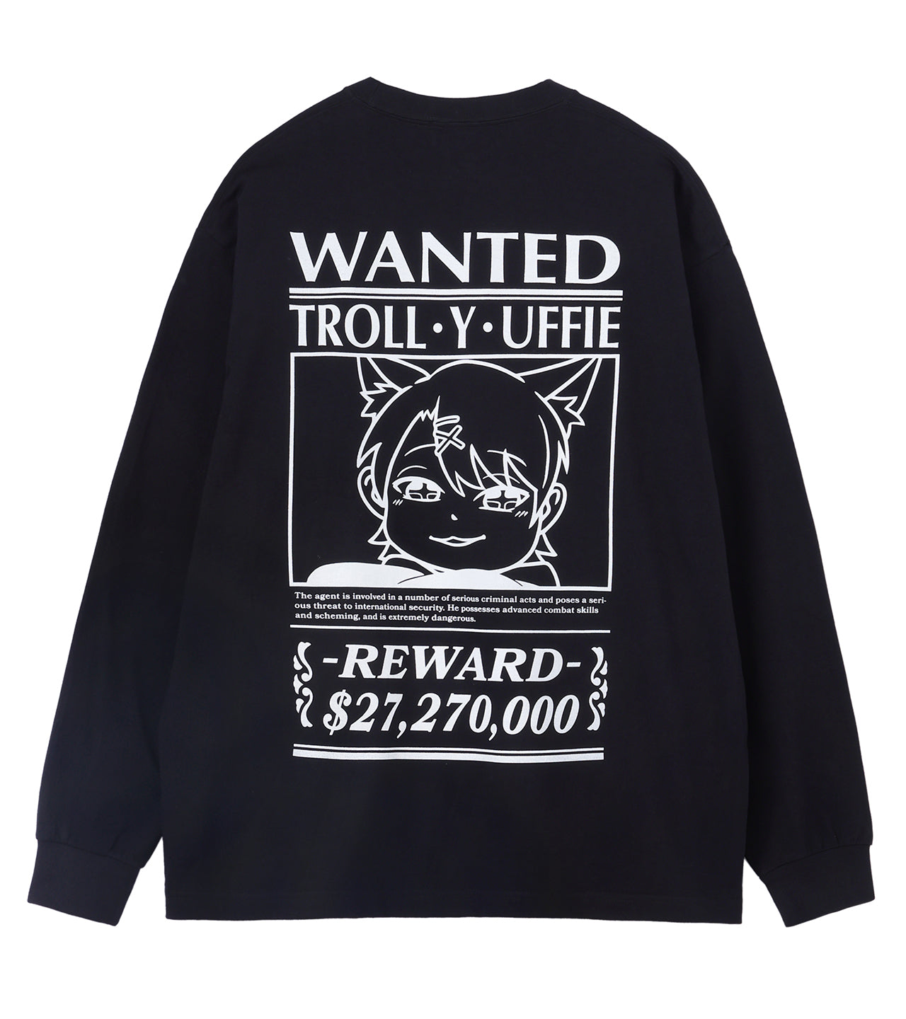 TROLL L/S TSHIRT - BLACK