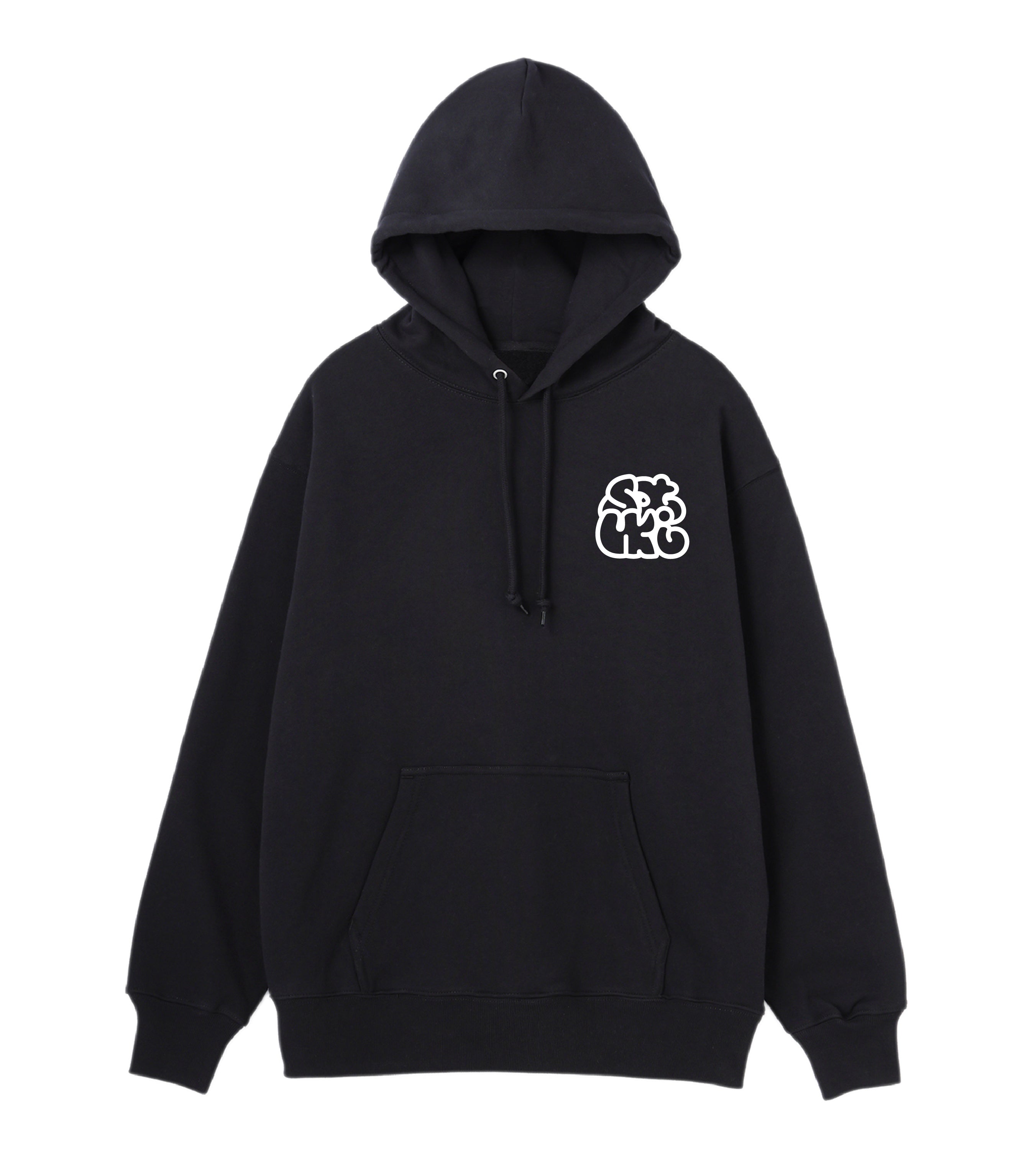 SATUKI-GRAPHIC HOODIE BLACK×BLUE