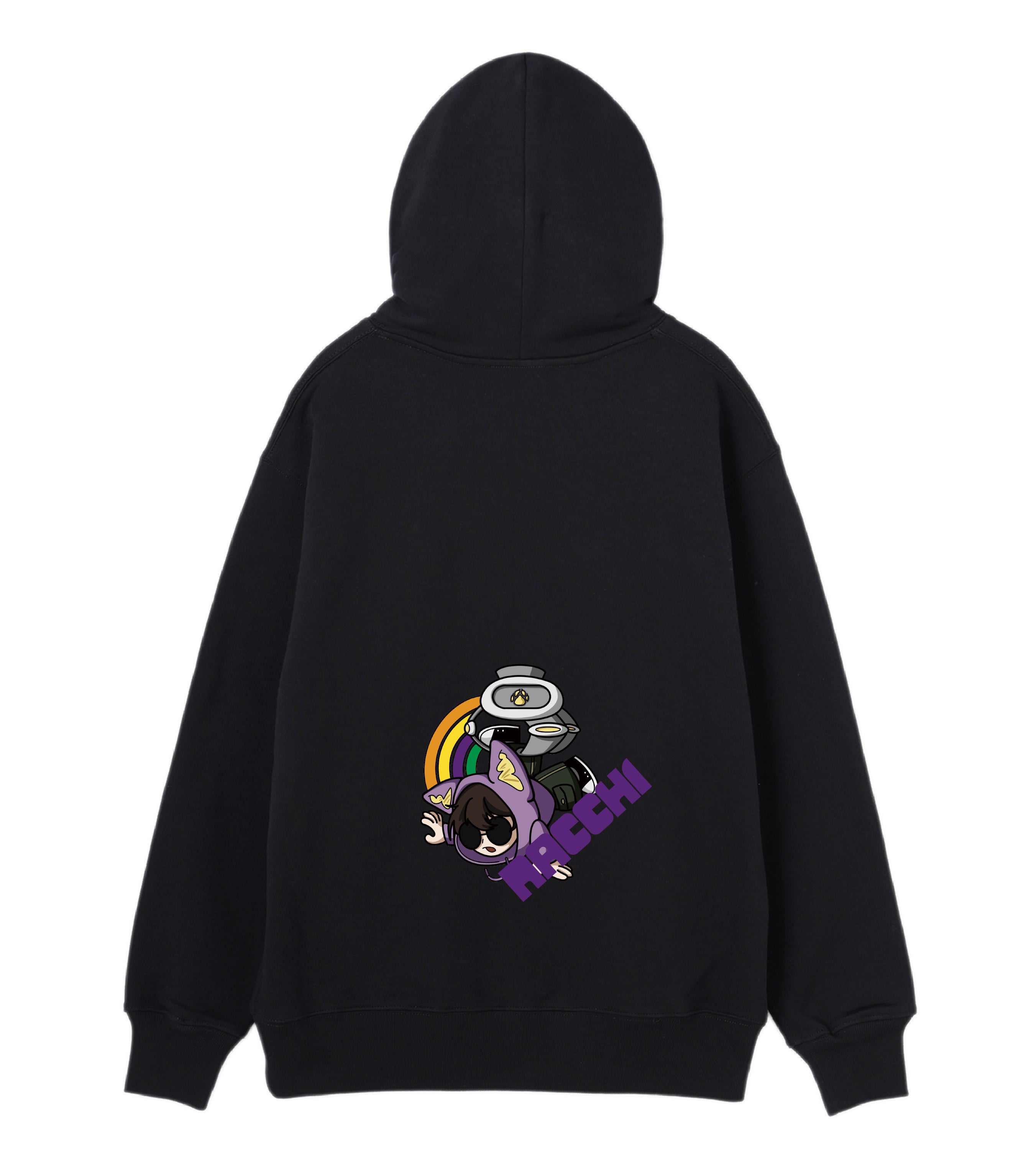 NACCHI-GRAPHIC HOODIE BLACK